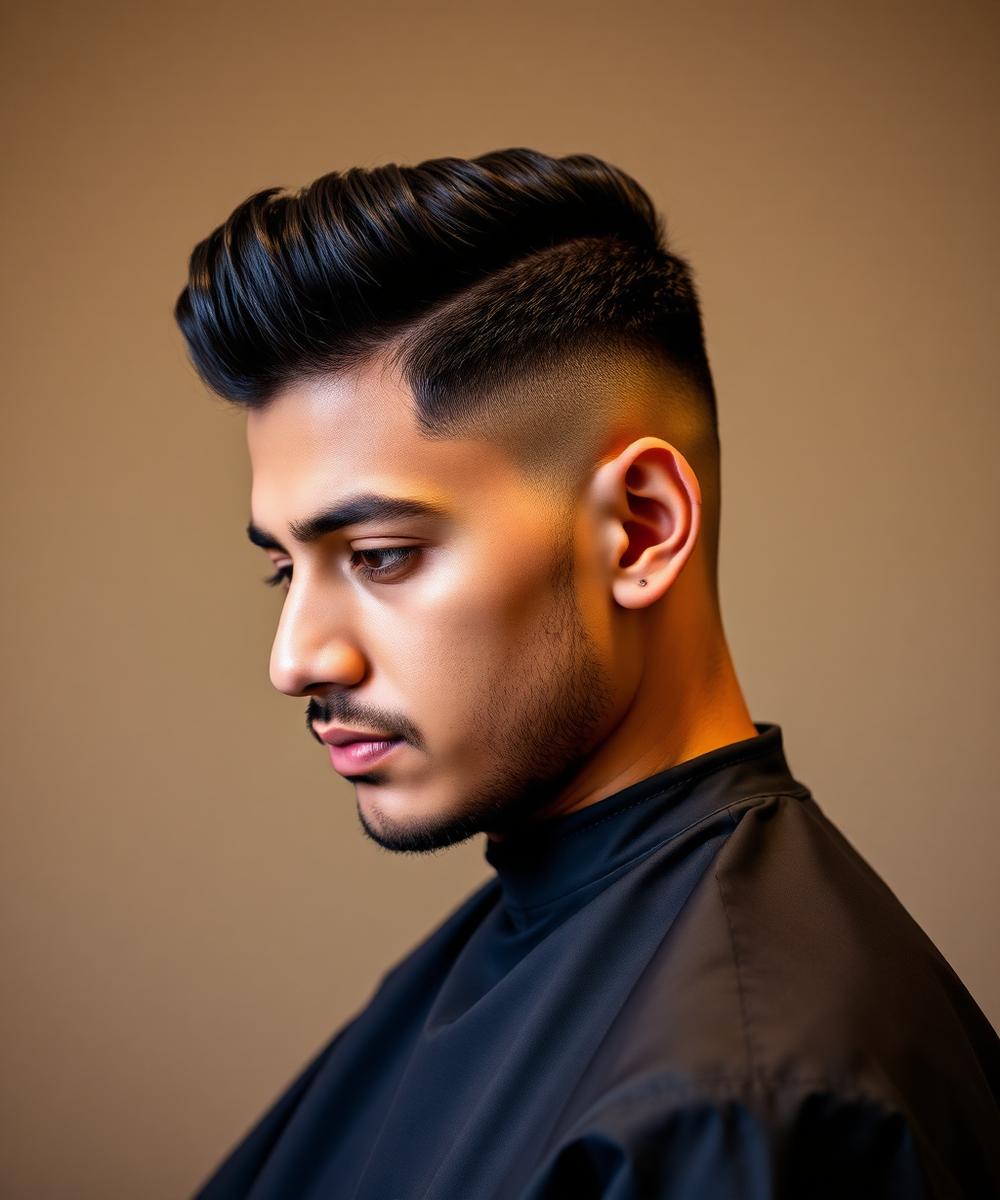 Modern textured crop with skin fade