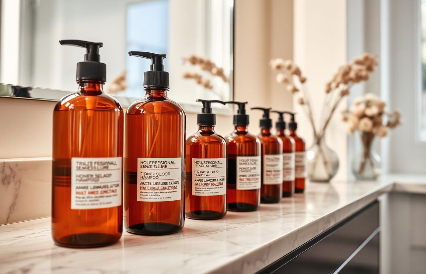Davines and Olaplex shelf at Andy’s Hair